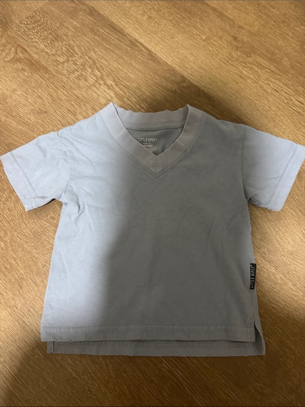 Little Bipsy Pale Blue V-Neck Short Sleeve Tee